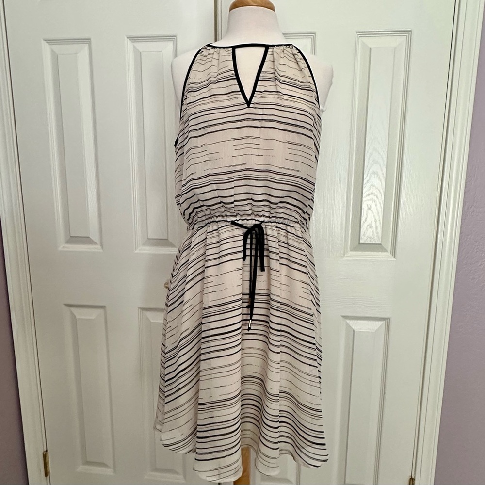 NWT Banana Republic Elegant Black and White Striped Dress